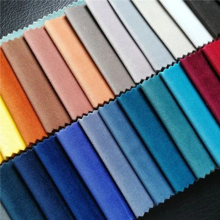 Poliester DTY Benang Plain Sofa dicelup kain Sutera Velvet